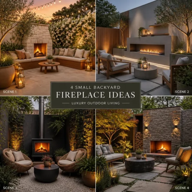 15 Small Backyard Ideas With an Outdoor Fireplace
