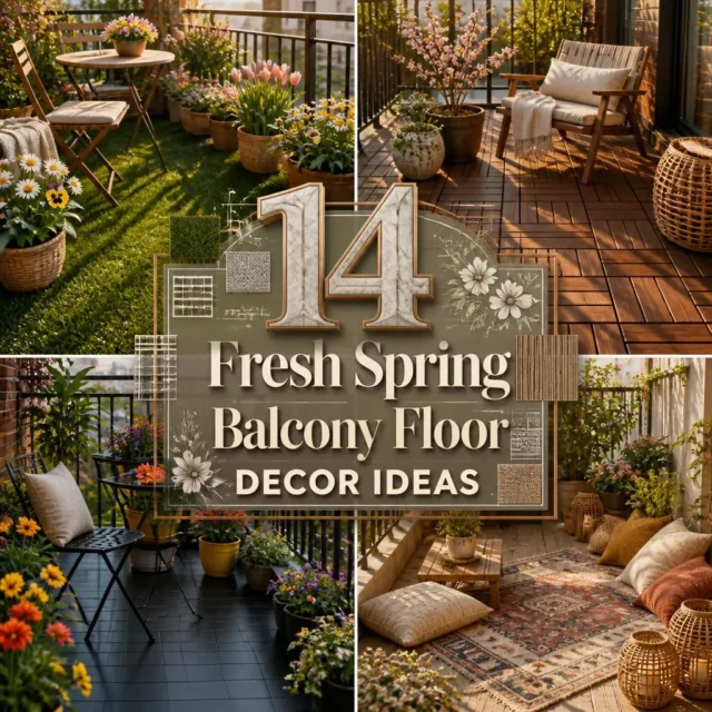14 Fresh Spring Balcony Floor Decor Ideas
