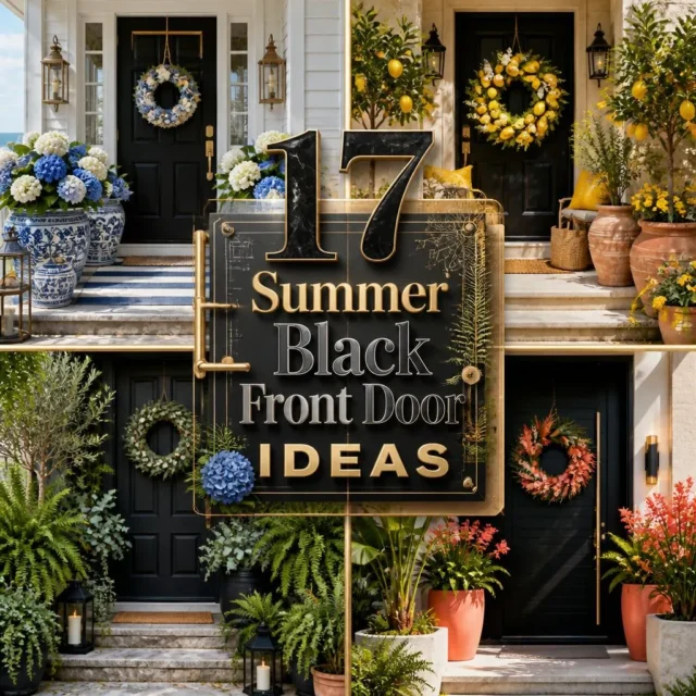17 Stunning Summer Black Front Door Ideas