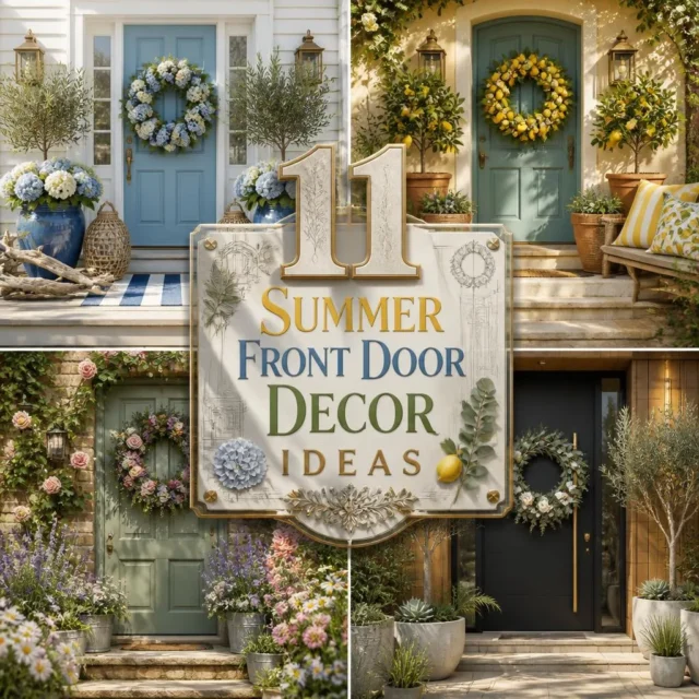 11 Summer Front Door Decor Ideas to Welcome Guests