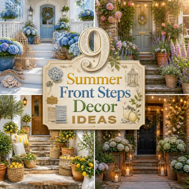 9 Summer Front Steps Decor Ideas
