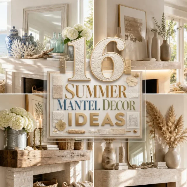 16 Summer Mantel Decor Ideas to Try