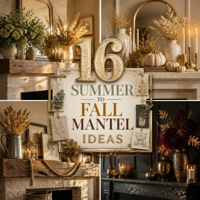 16 Summer to Fall Mantel Decor Ideas for a Cozy Home
